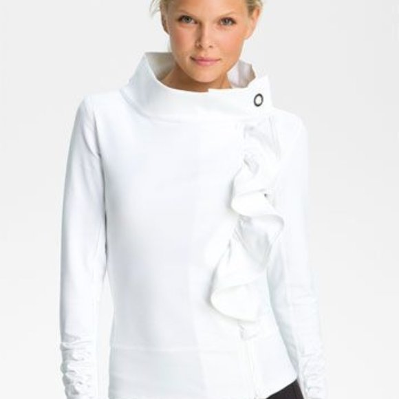 Karma Jackets & Blazers - Karma San Suu Asymmetrical Ruffle Jacket